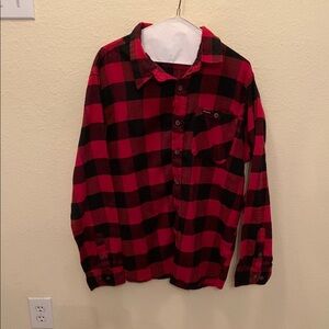 Stanley Red and Black Casual Flannel Shirt